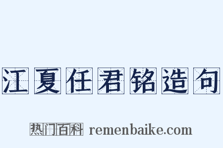 江夏任君铭造句是什么意思的图片